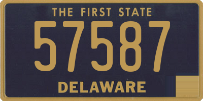 DE license plate 57587