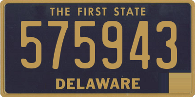 DE license plate 575943