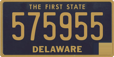 DE license plate 575955