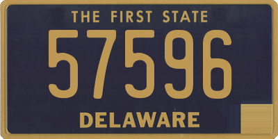 DE license plate 57596