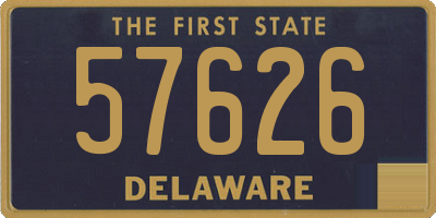 DE license plate 57626