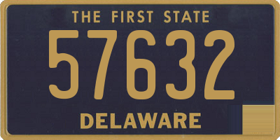 DE license plate 57632