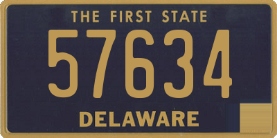 DE license plate 57634