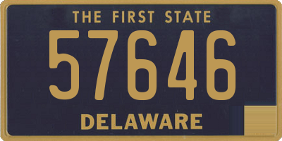 DE license plate 57646