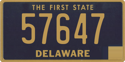 DE license plate 57647