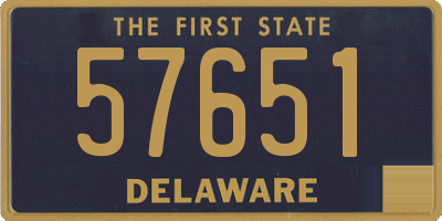 DE license plate 57651