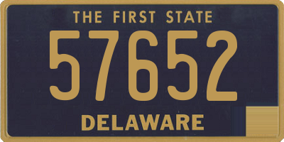 DE license plate 57652