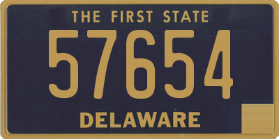 DE license plate 57654