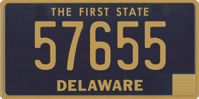 DE license plate 57655