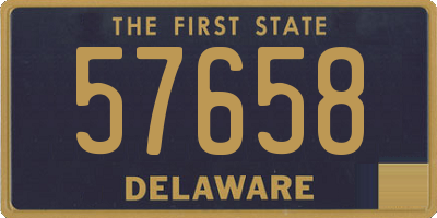 DE license plate 57658