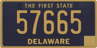 DE license plate 57665