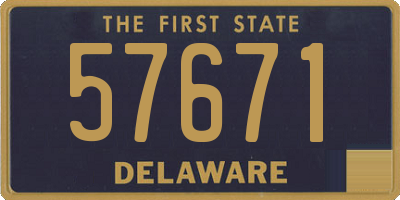 DE license plate 57671