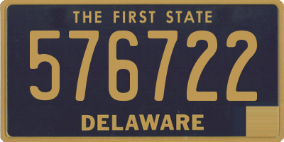 DE license plate 576722