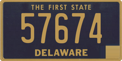 DE license plate 57674