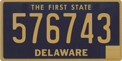 DE license plate 576743
