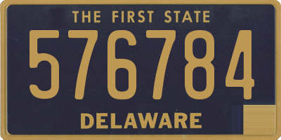 DE license plate 576784
