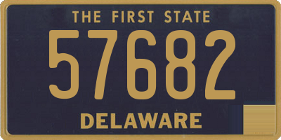 DE license plate 57682