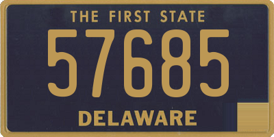 DE license plate 57685