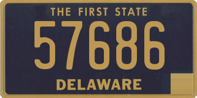 DE license plate 57686