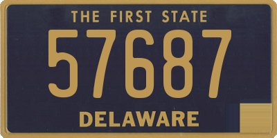 DE license plate 57687