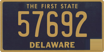 DE license plate 57692