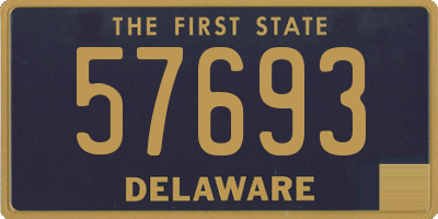 DE license plate 57693