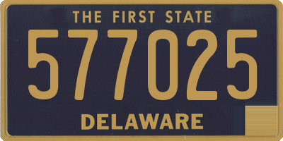DE license plate 577025