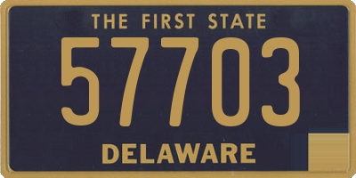 DE license plate 57703