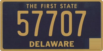 DE license plate 57707