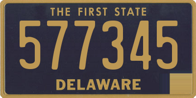 DE license plate 577345