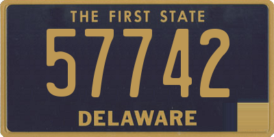 DE license plate 57742