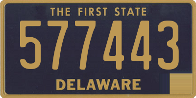 DE license plate 577443