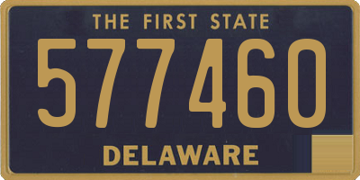 DE license plate 577460