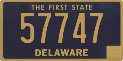 DE license plate 57747