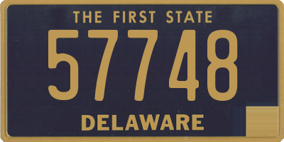 DE license plate 57748