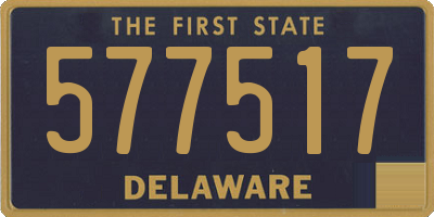 DE license plate 577517