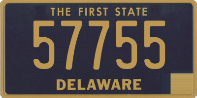 DE license plate 57755