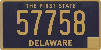 DE license plate 57758