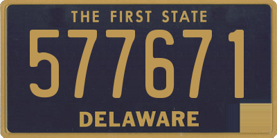 DE license plate 577671