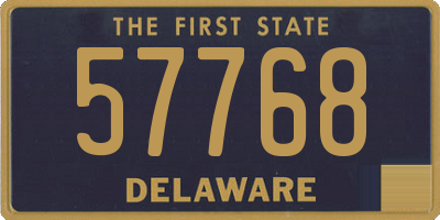 DE license plate 57768