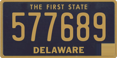 DE license plate 577689