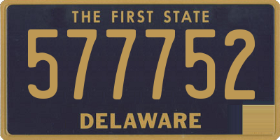 DE license plate 577752