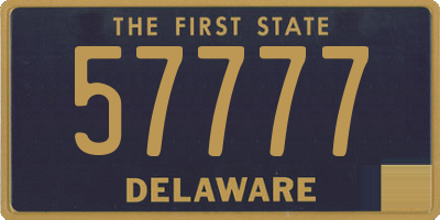 DE license plate 57777