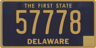 DE license plate 57778