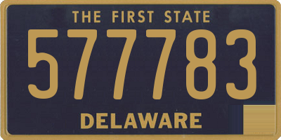 DE license plate 577783