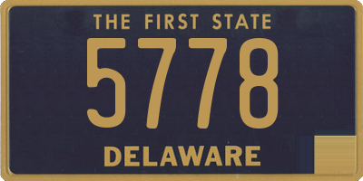 DE license plate 5778