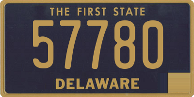 DE license plate 57780