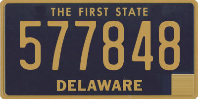 DE license plate 577848