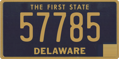 DE license plate 57785