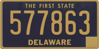 DE license plate 577863